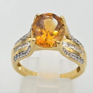 Serra Gaucha Citrine and White Zircon Ring